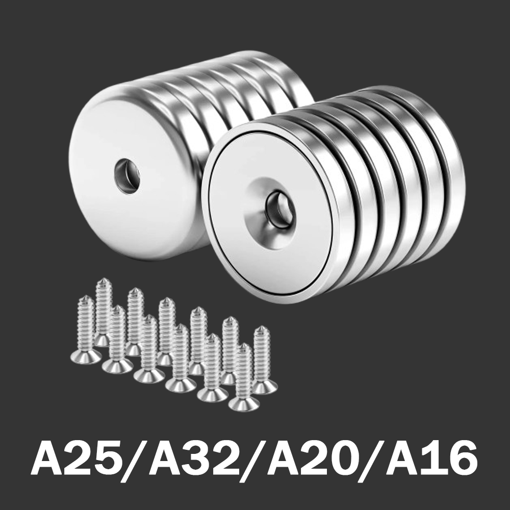 Home Improvement Outlet Stores - A25/A32/A20/A16 Circular Magnets, Countersunk Hole, Widely