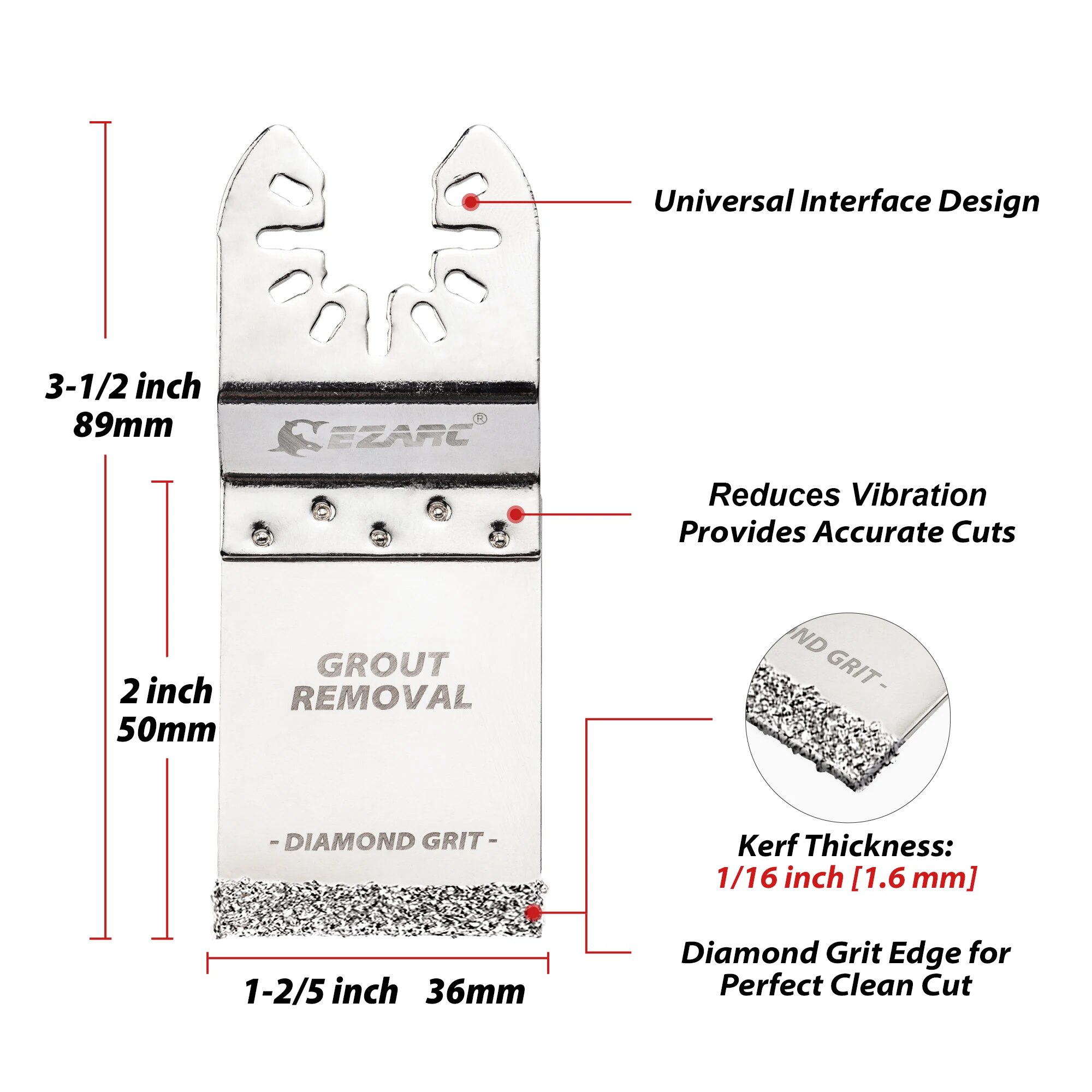 EZARC 3PCS Diamond Oscillating - Grout Saw Removal ulasan dan harga