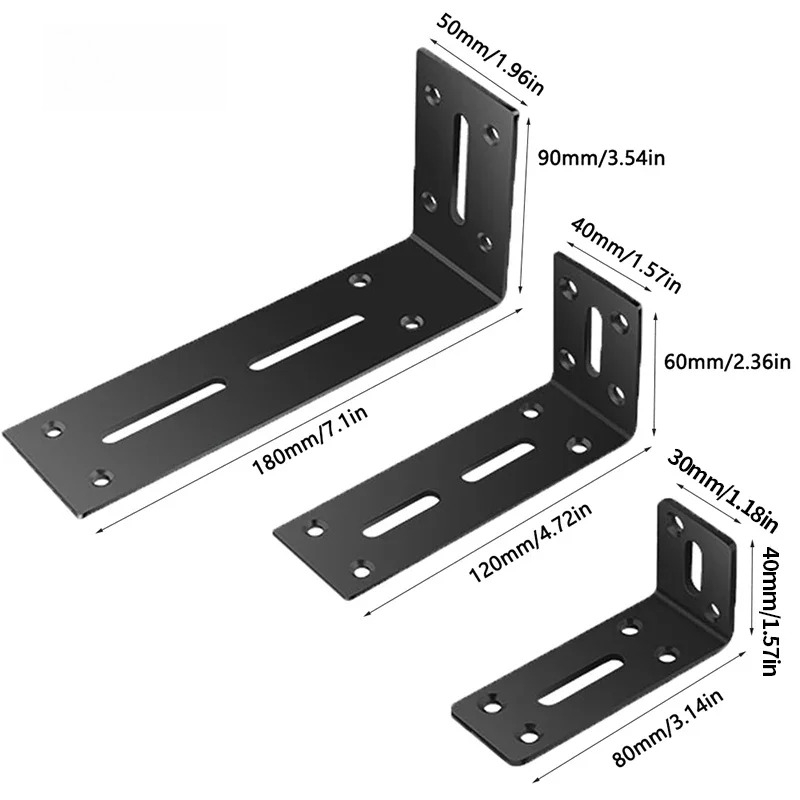 2pcs 90 degree black brackets, - Home Improvement Mall ulasan dan harga