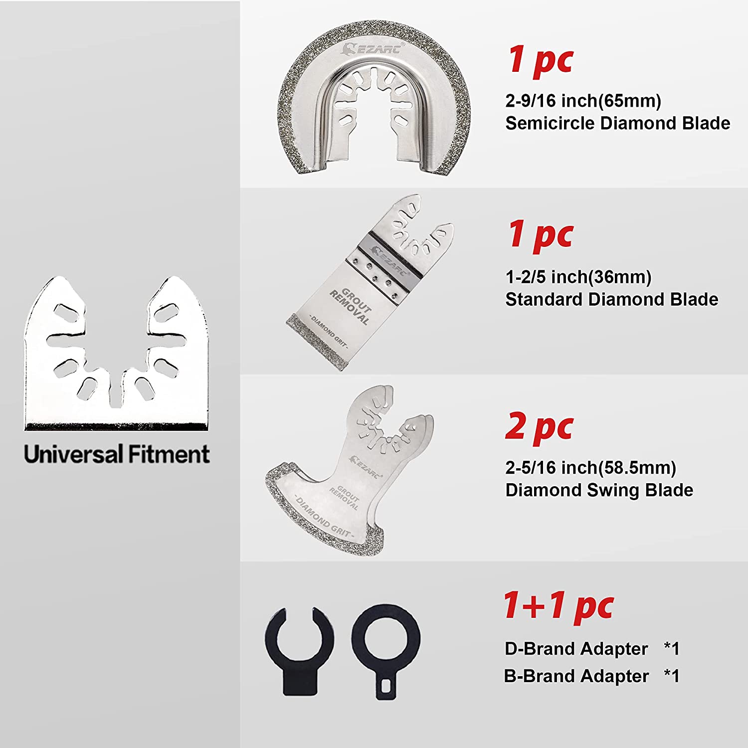 EZARC 4PCS Diamond Oscillating - Grout Saw Removal ulasan dan harga