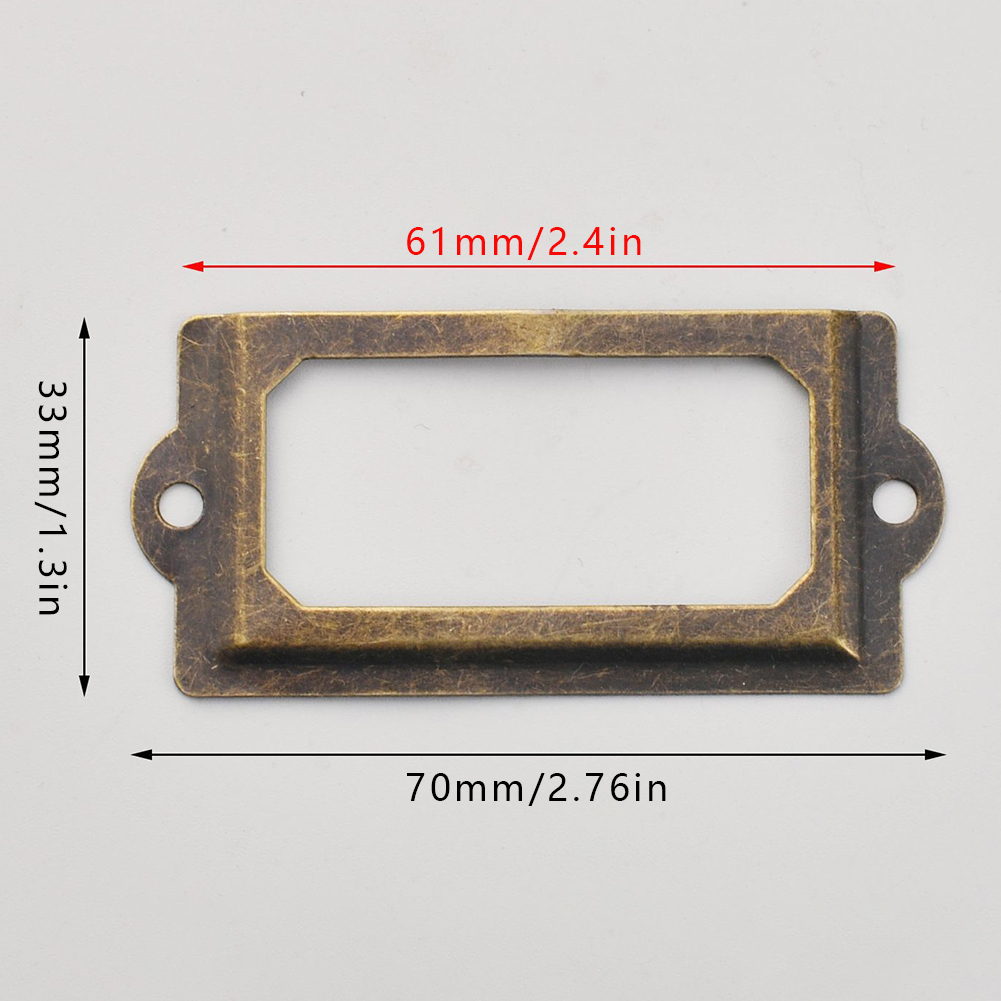 10pcs 70x33mm Metal Iron Label - Cabinet Handle Pull ulasan dan harga