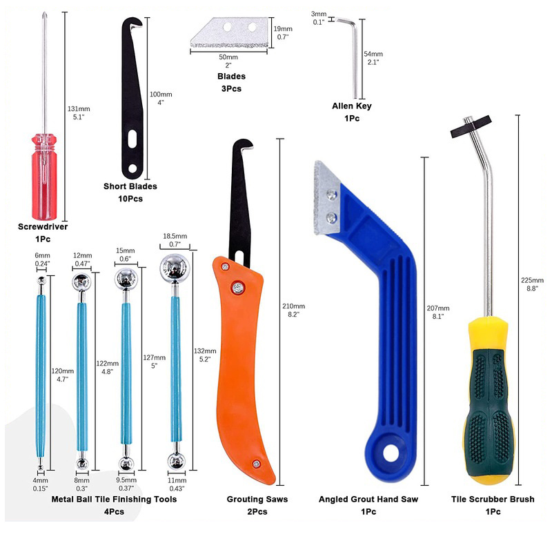 Grout Removal Tools 22 Pcs  Se - Grout Saw Removal ulasan dan harga