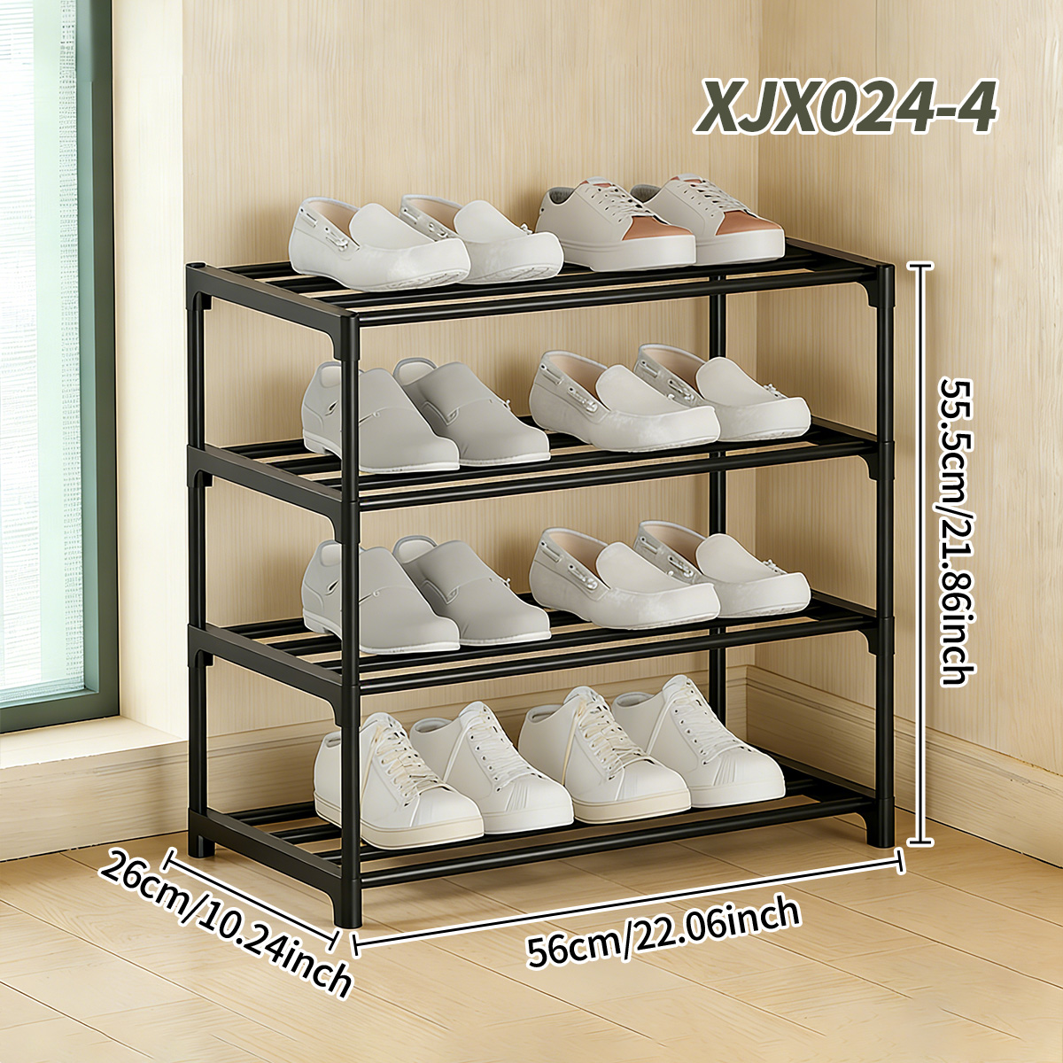 Black Multi-Functional Shoe Ra - Home Improvement Mall ulasan dan harga