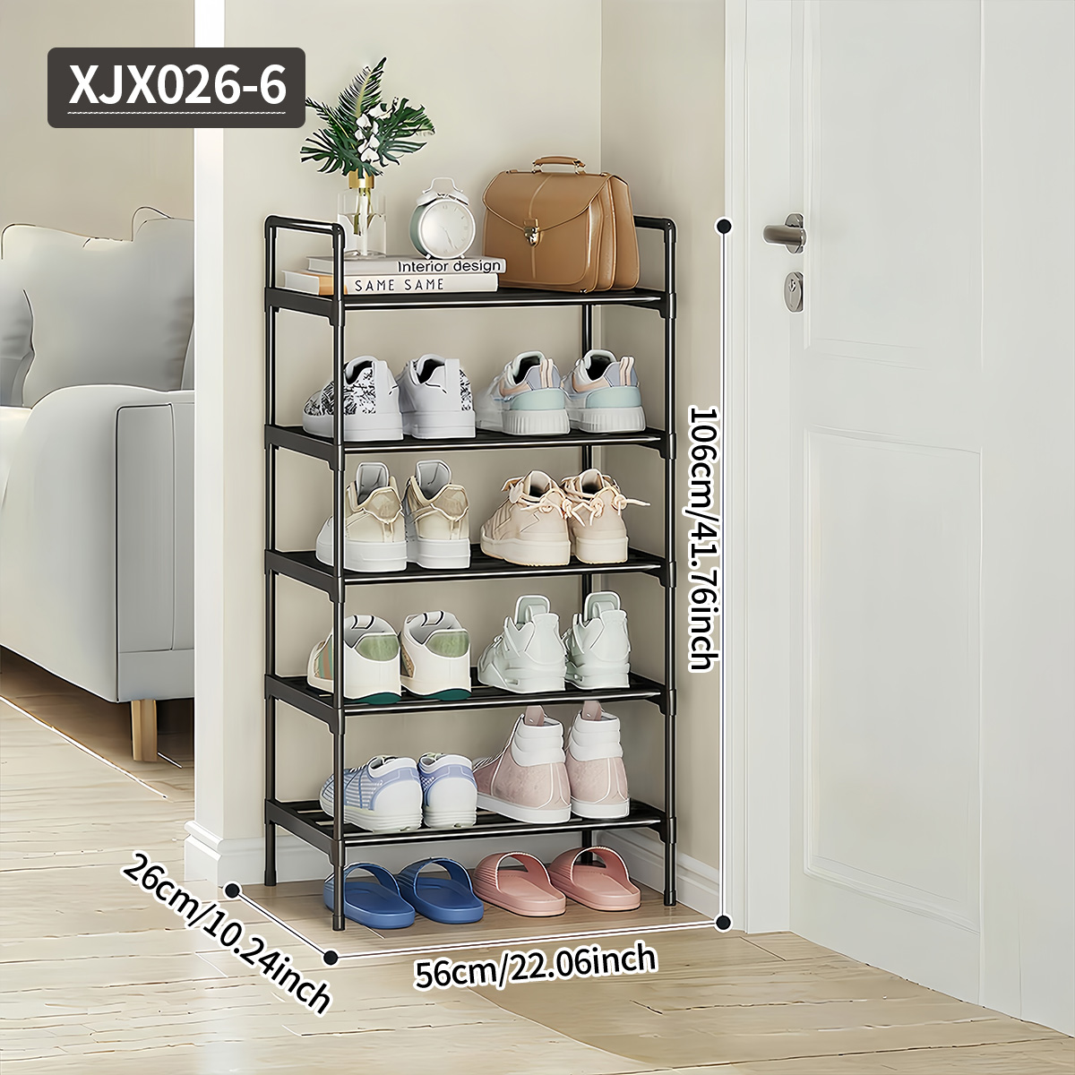 Black Multi-Functional Shoe Ra - Home Improvement Mall ulasan dan harga